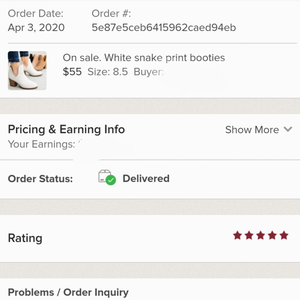 On sale. White snake print booties - Picture 3 of 3